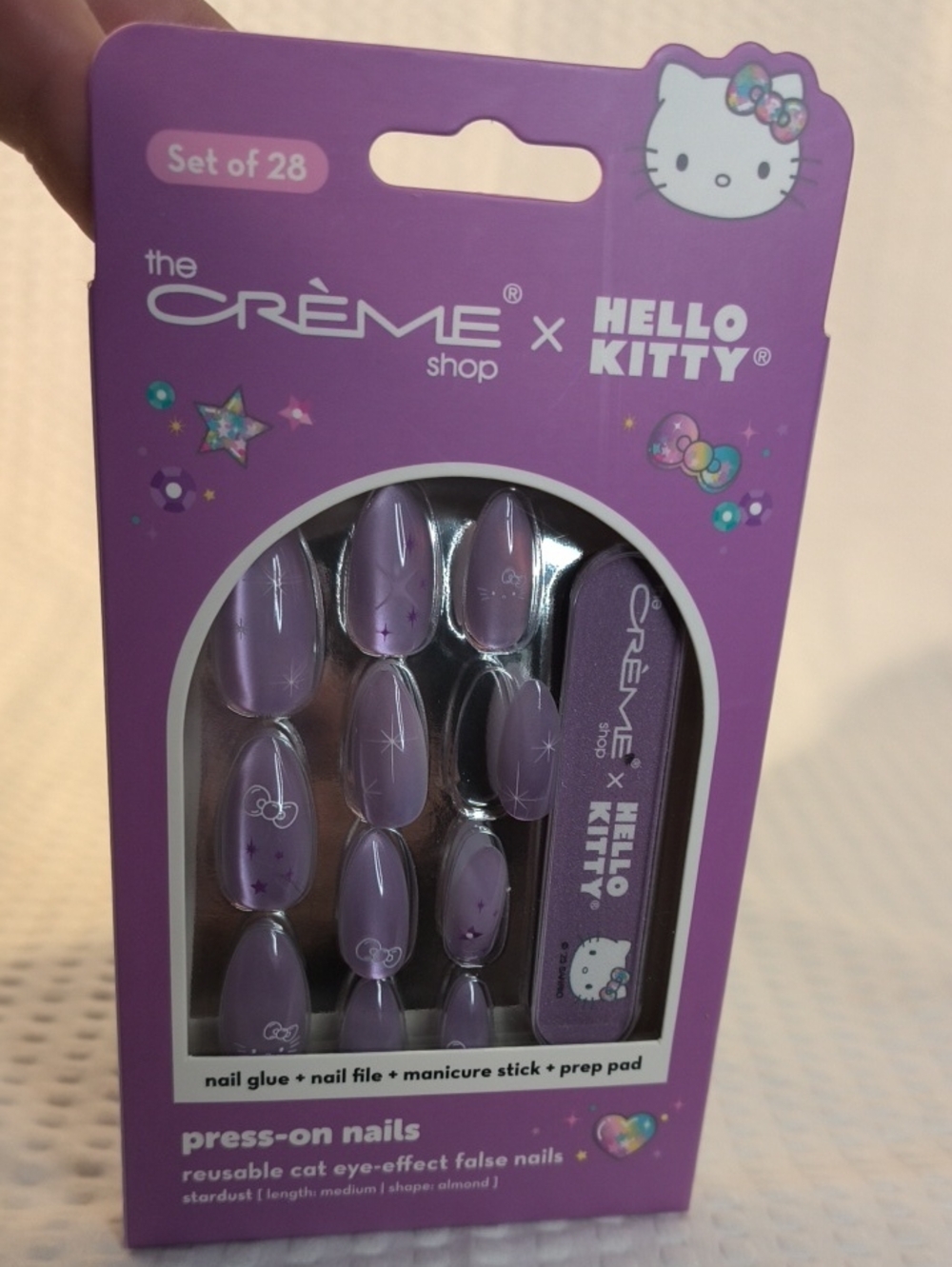 Hello Kitty x The Crème Shop Purple Press-On Nails